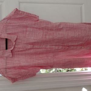 Size XXL Cotton Cap Sleeve Red & White Stripe Time & Tru Midi Dress